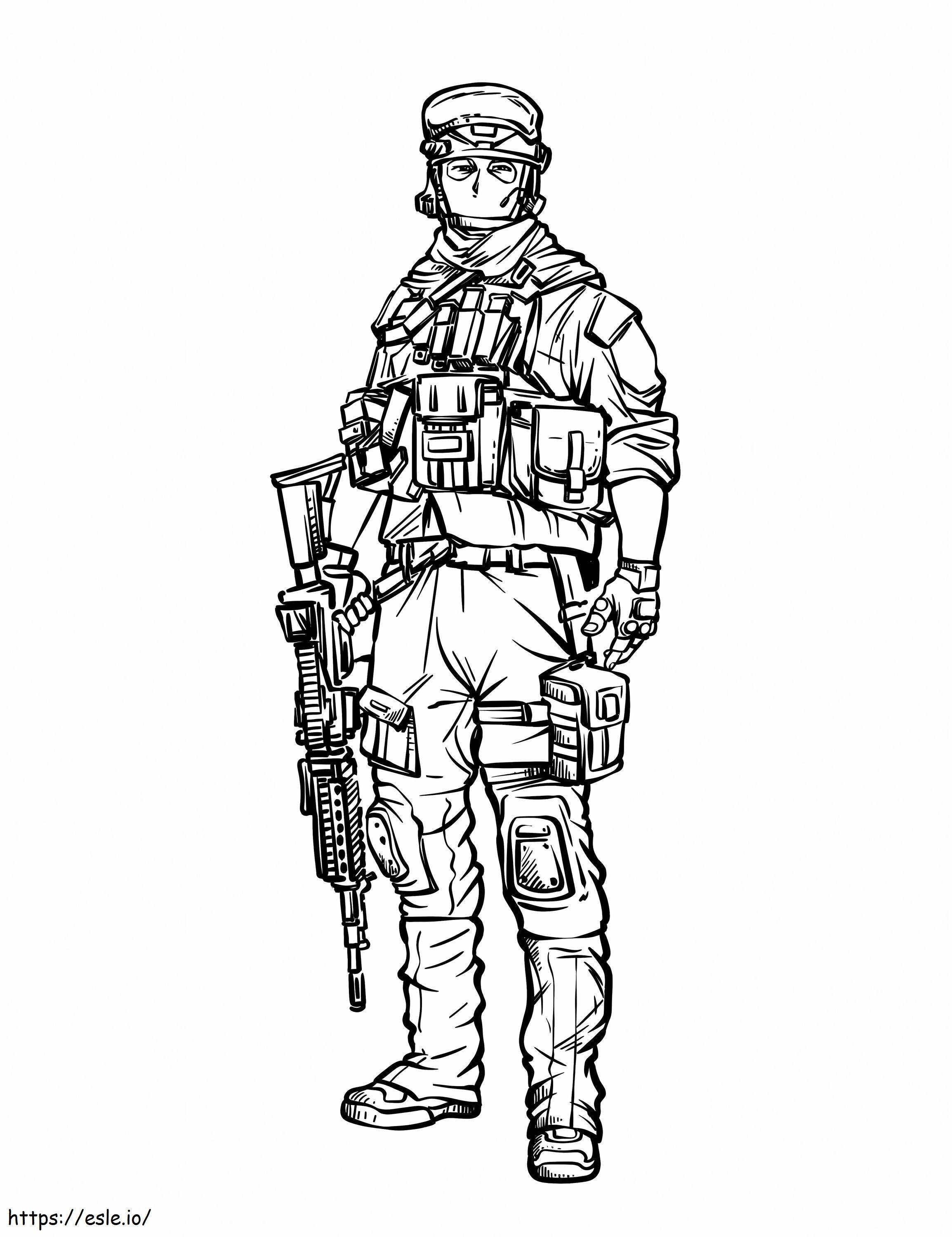 Normal Soldier coloring page