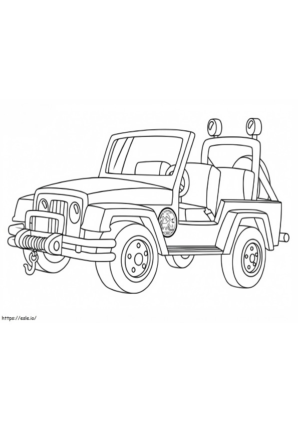 Military Jeep coloring page