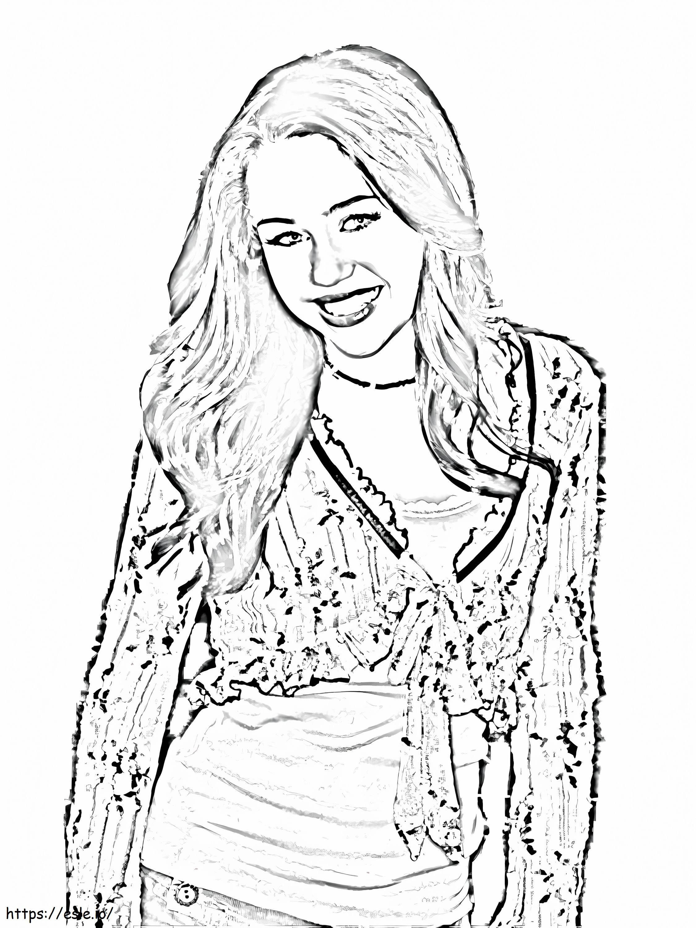 Hannah Montana Smiling coloring page