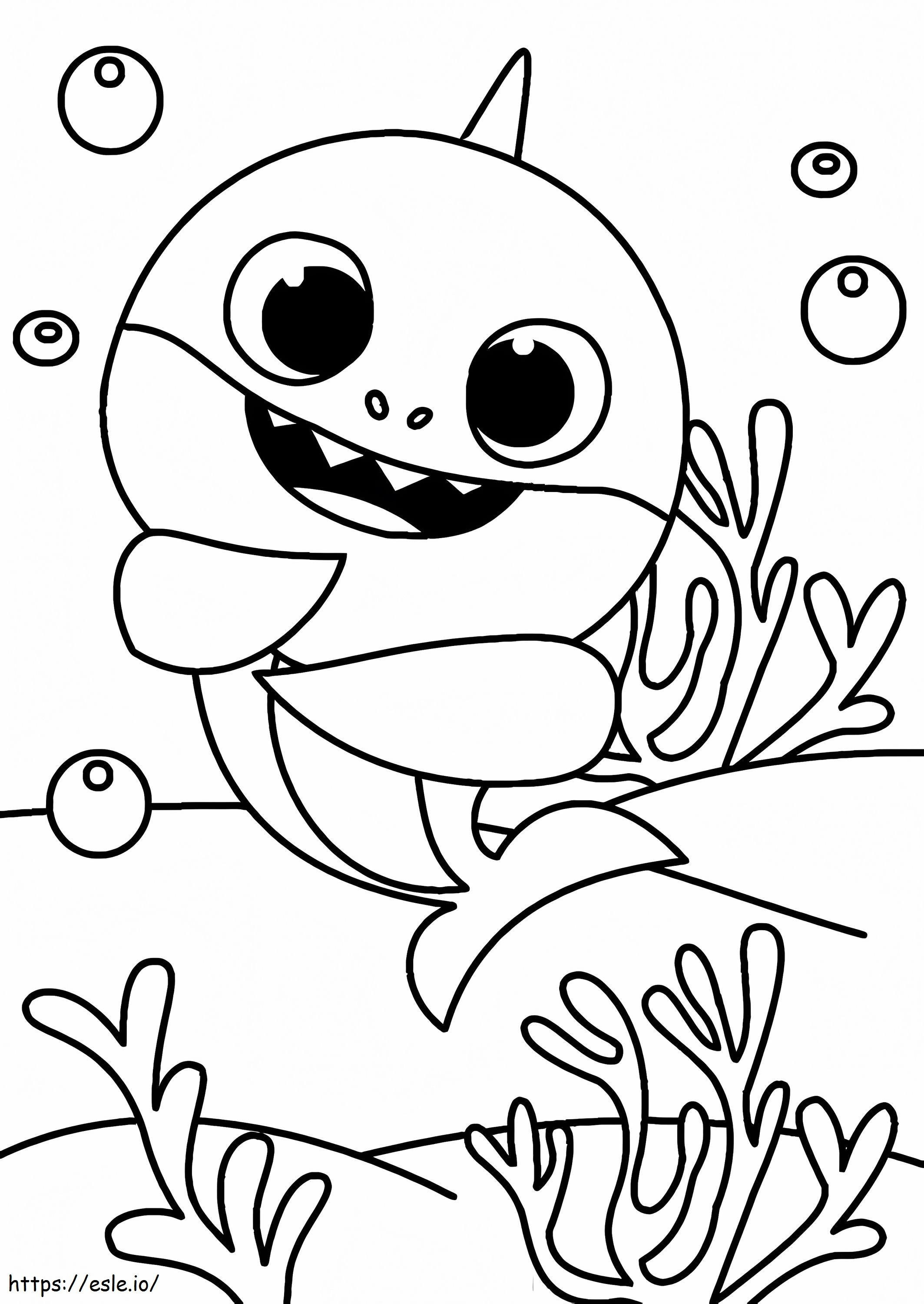 Coloriage Tiburon Lindo Bébé à imprimer dessin