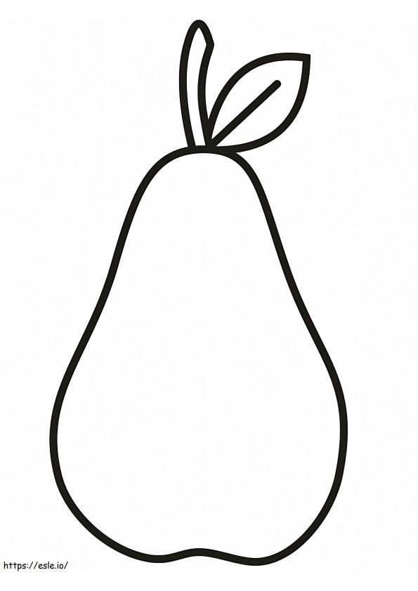 Easy Pear coloring page