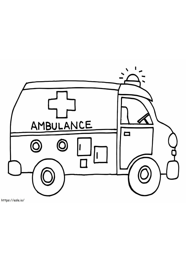 Coloriage Ambulance imprimable à imprimer dessin