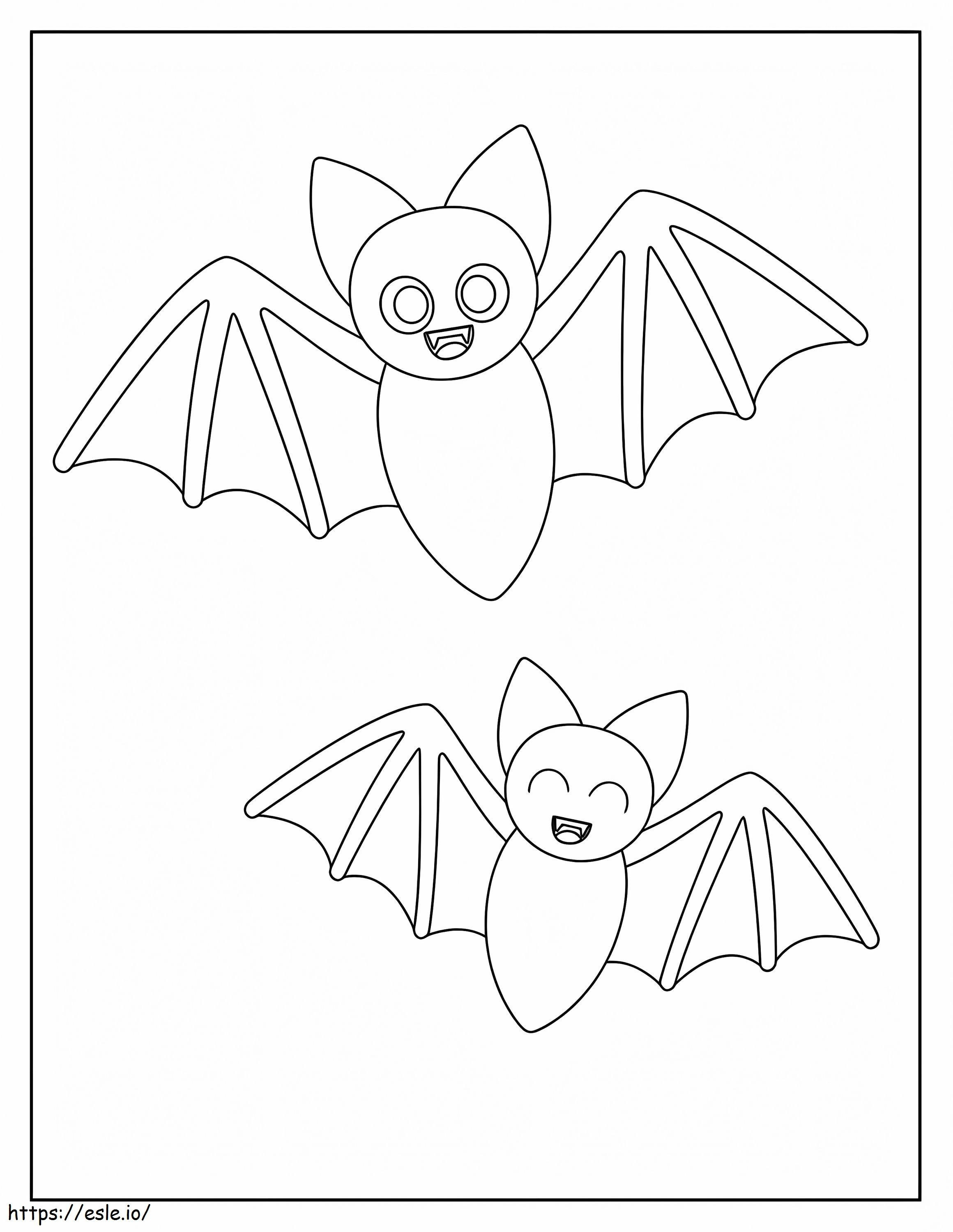 Morcego Fofo Assustador para colorir