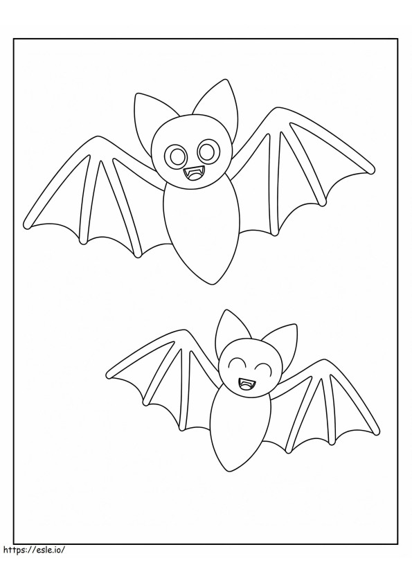 Pipistrello carino spaventoso da colorare