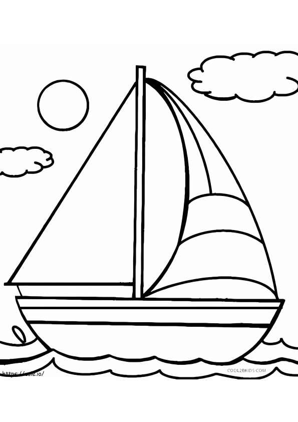 Basic Ship 1 coloring page