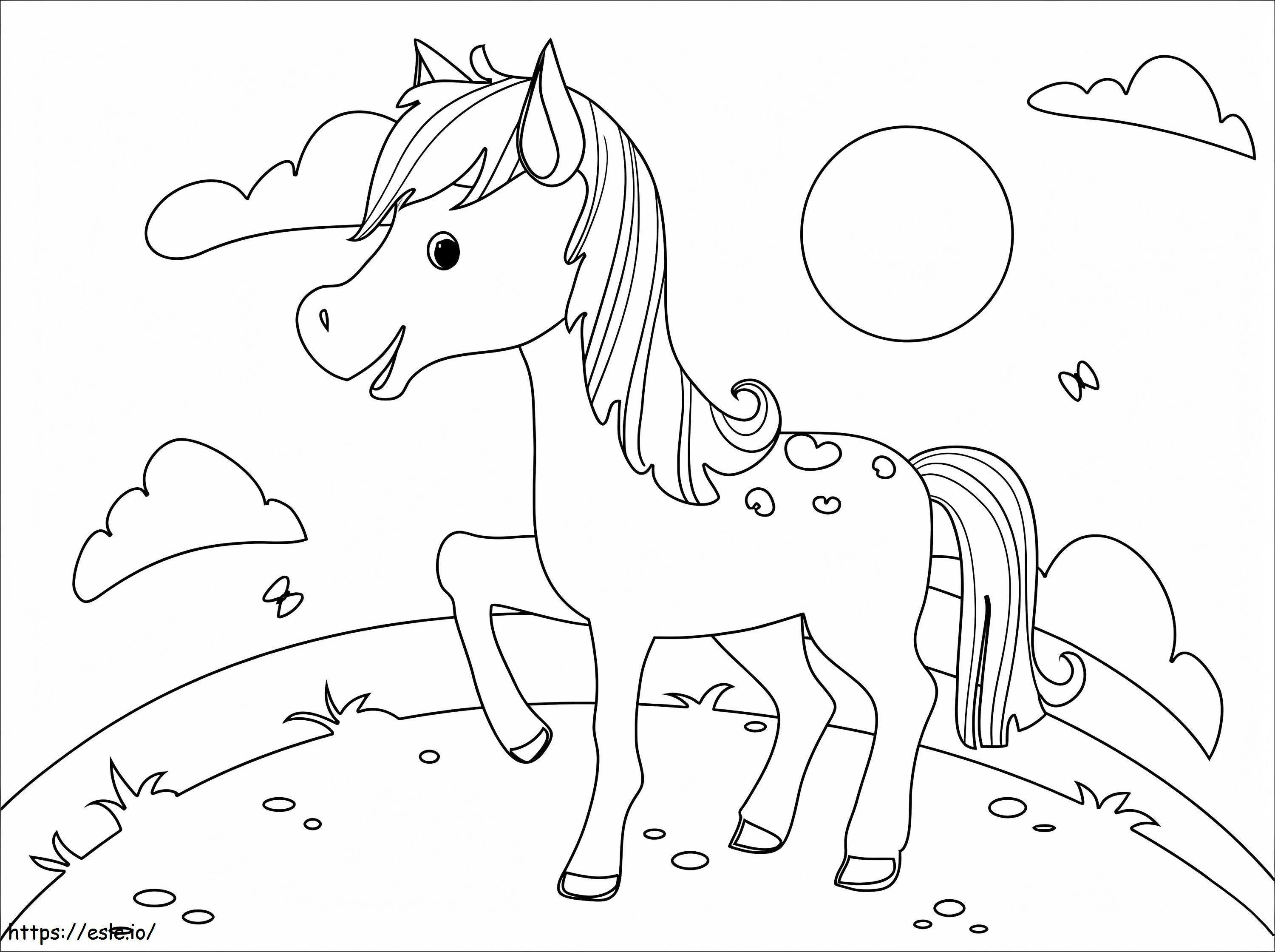 Coloriage Petit cheval à imprimer dessin