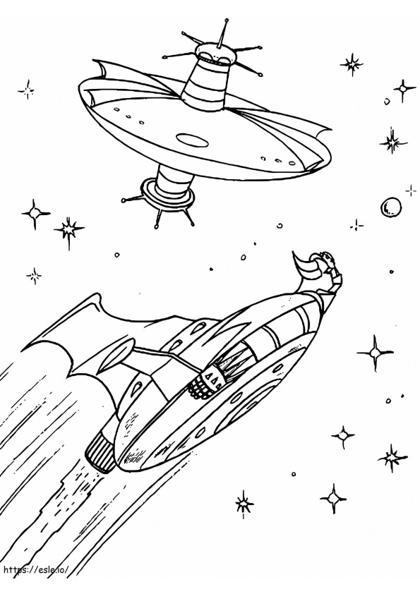 Goldorak Scene In The Universe coloring page