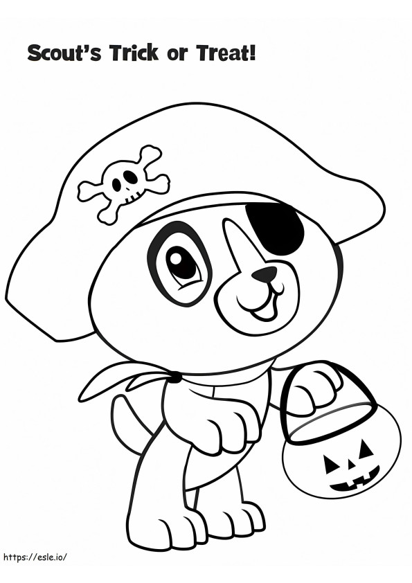 Coloriage Scout d'Halloween de Leapfrog à imprimer dessin