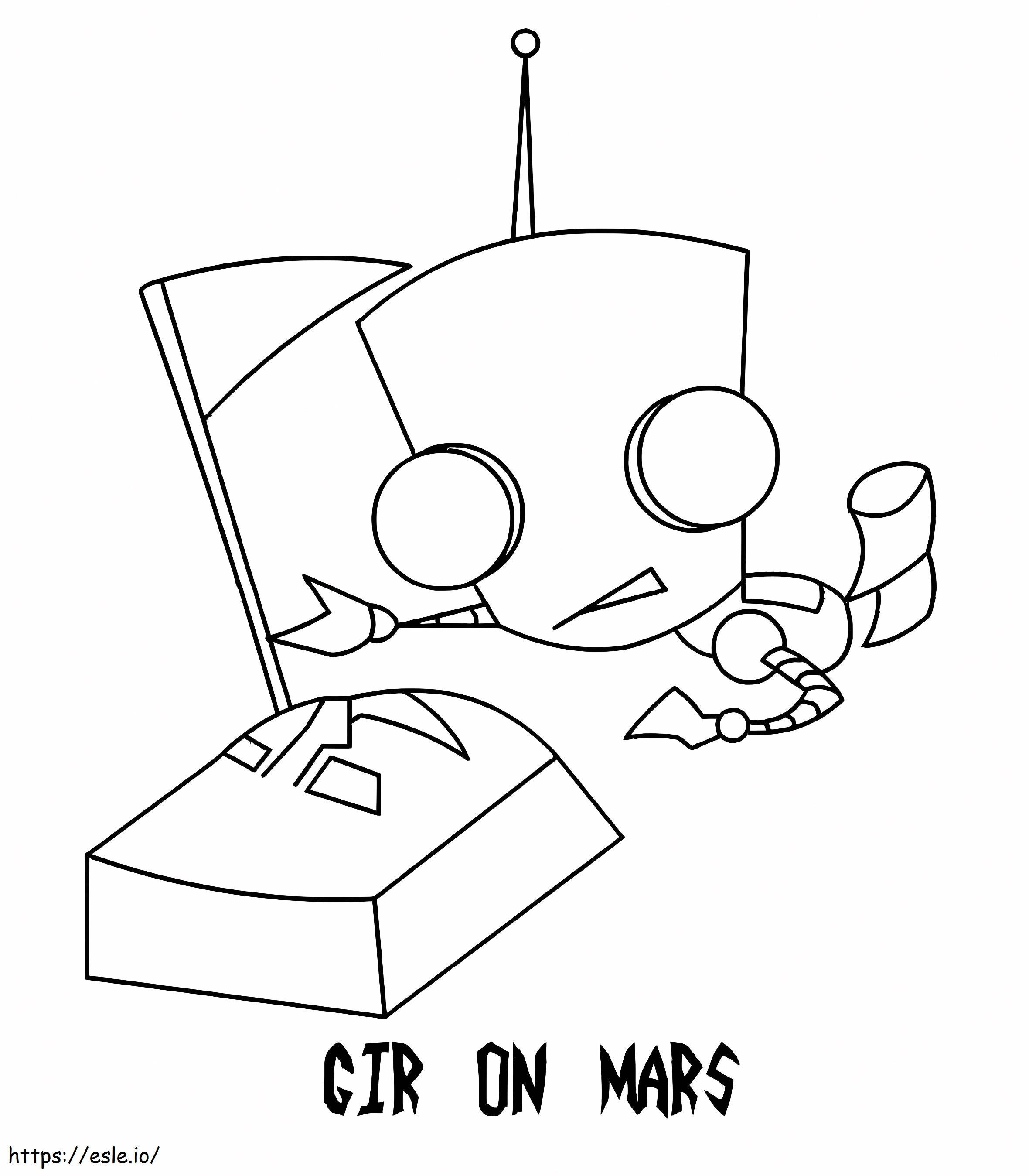 Gir tai Mars Invader Zim värityskuva