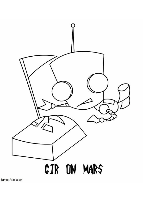 Gir Or Mars Invader Zim coloring page