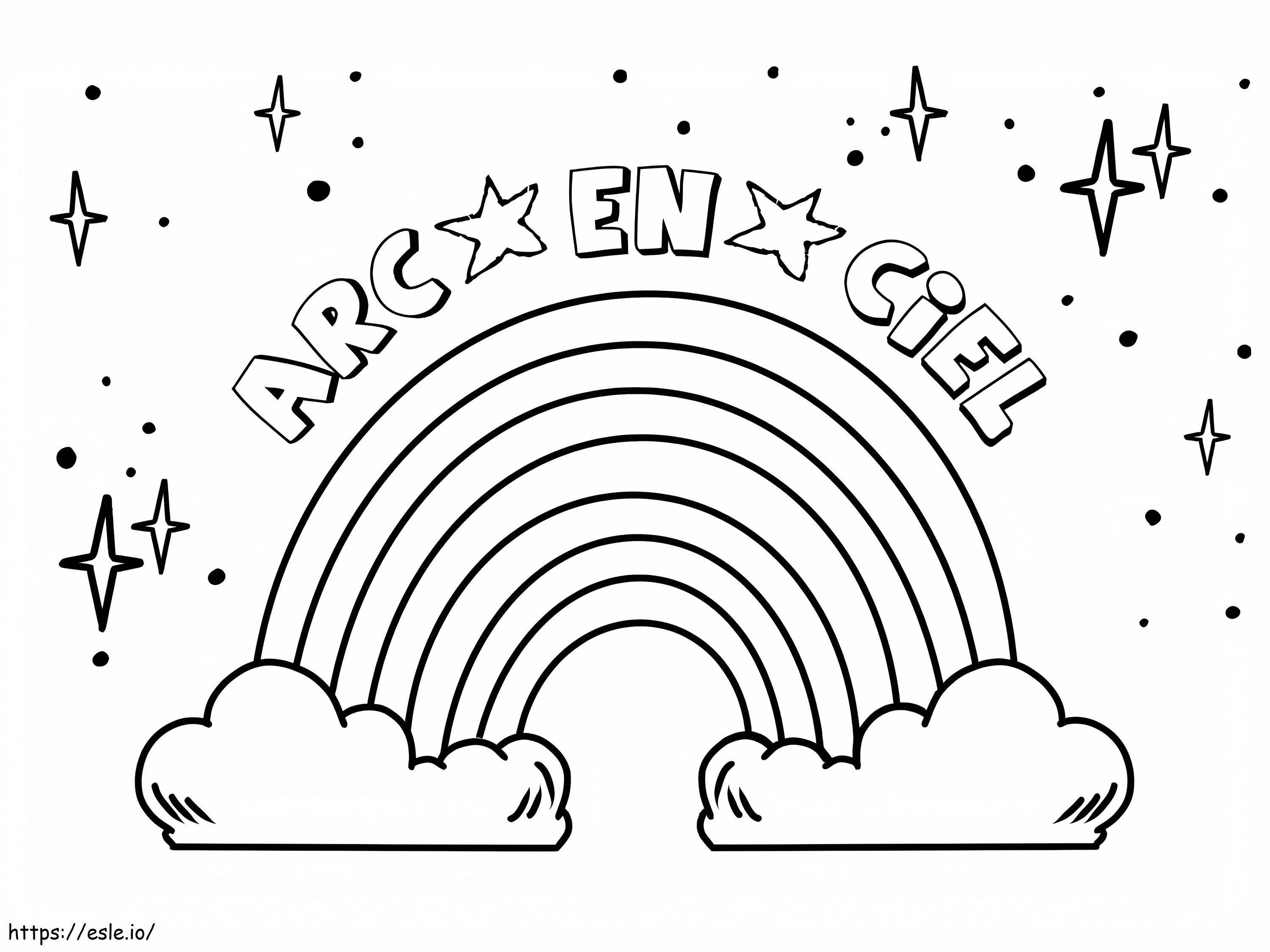 Rainbow For Girls coloring page