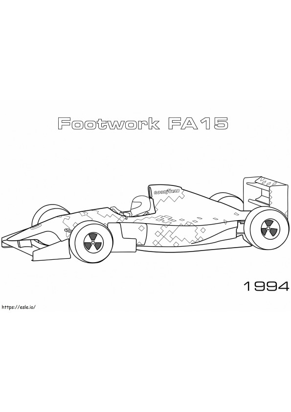 Samochód wyścigowy Formuły 1 8 kolorowanka