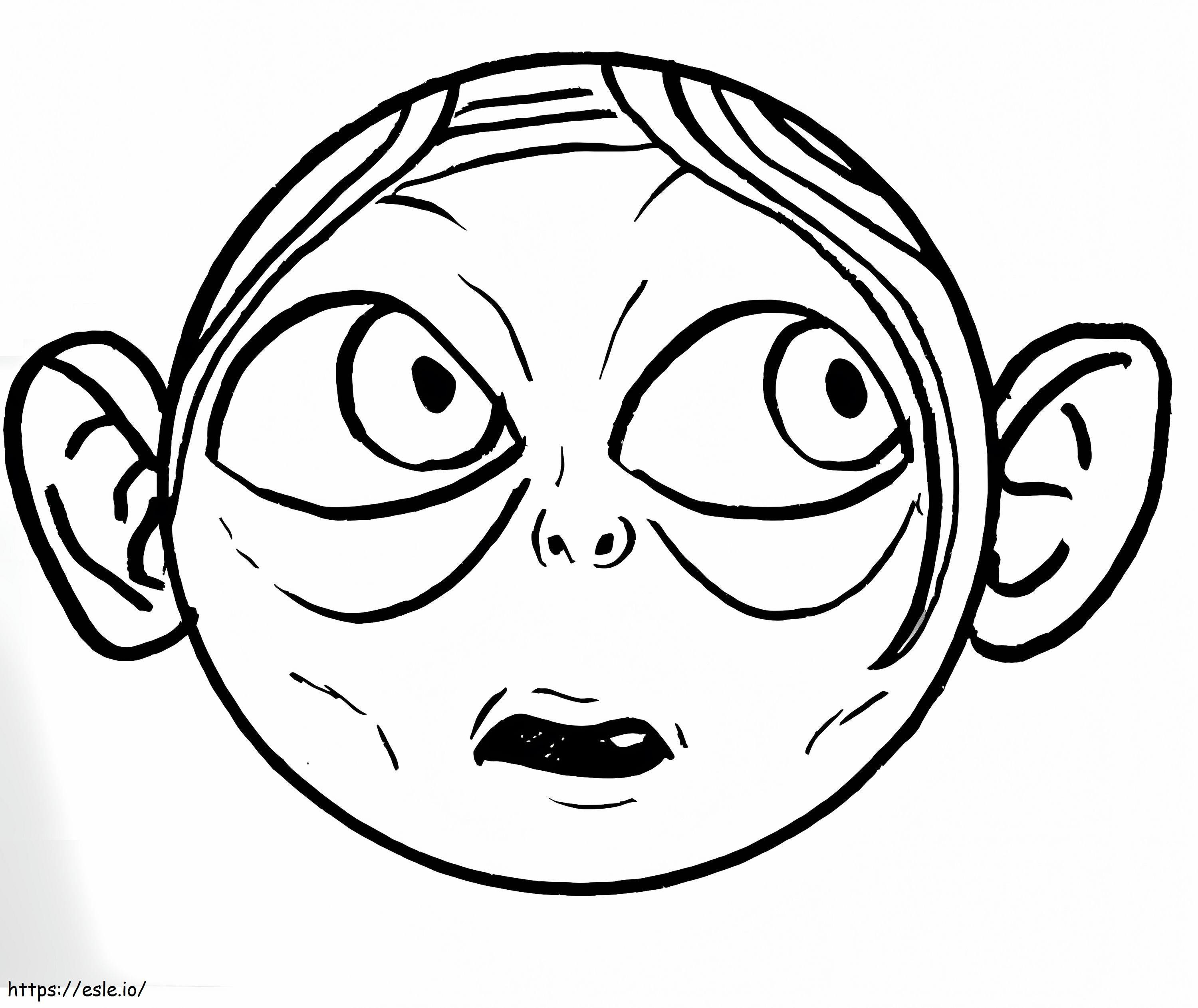 Gollum Face coloring page