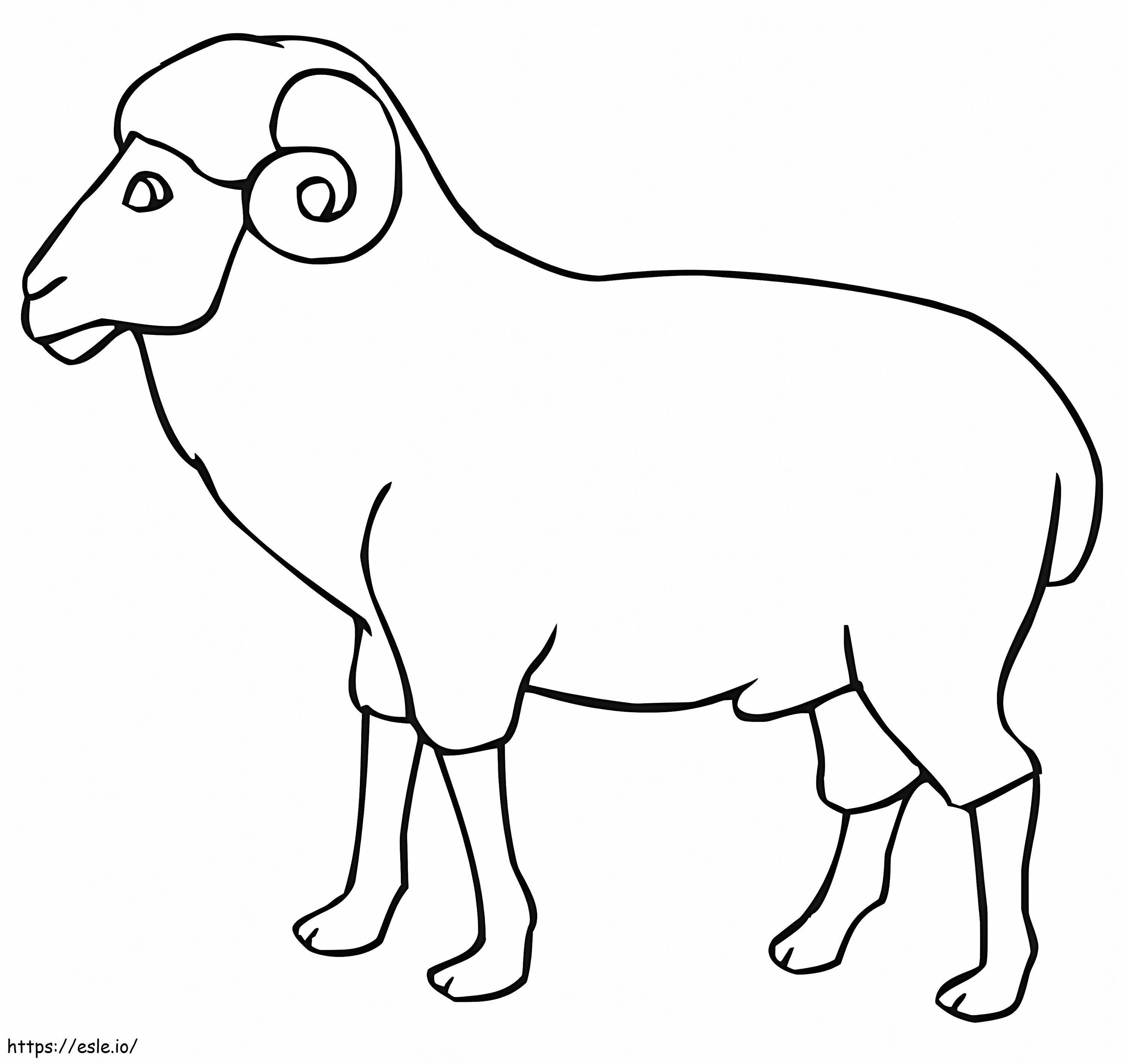 Simple Ram coloring page