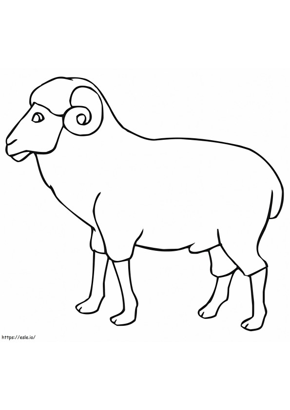 Einfacher Ram ausmalbilder