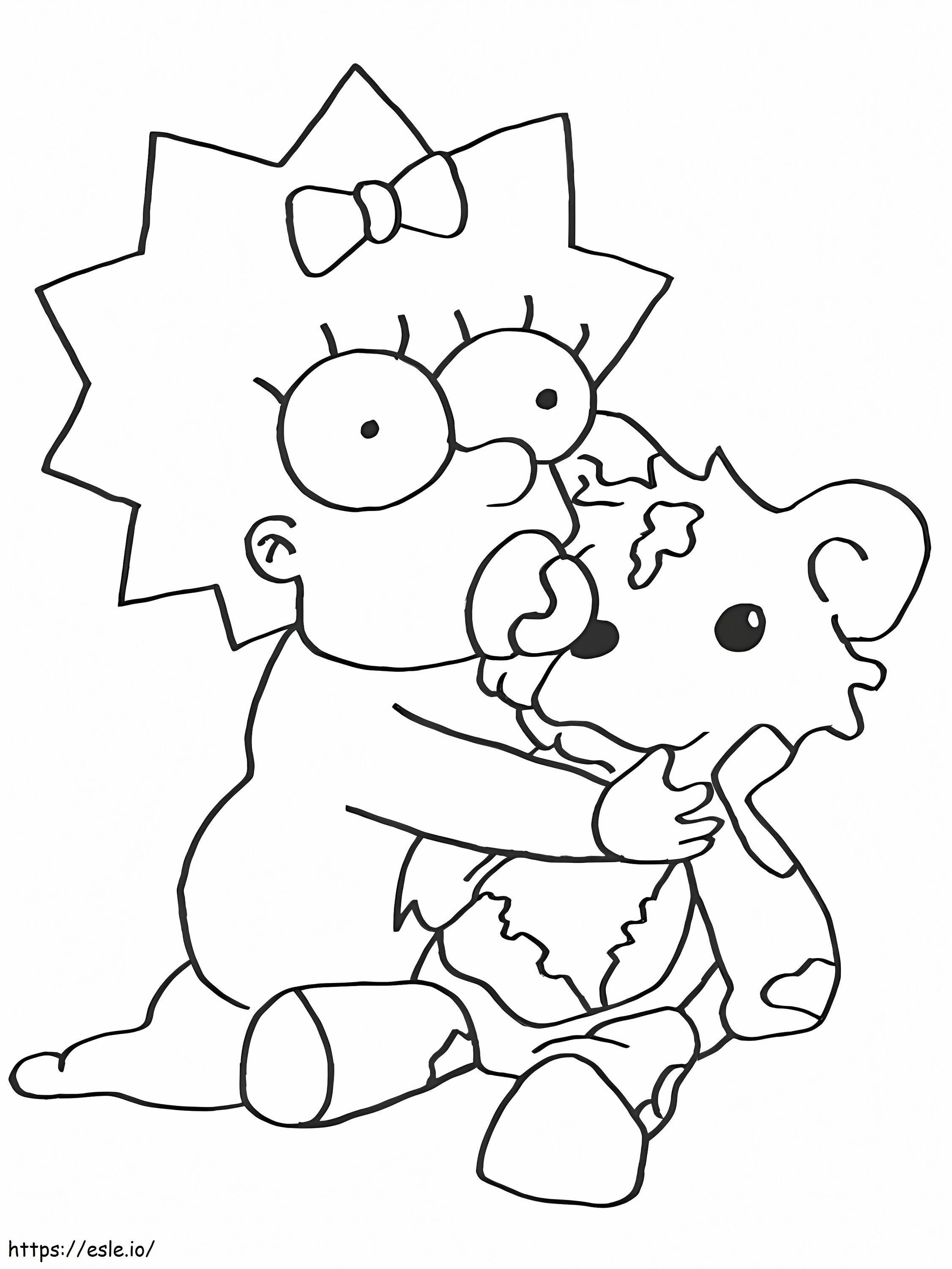 Kolorowanka Bart Simpson do druku