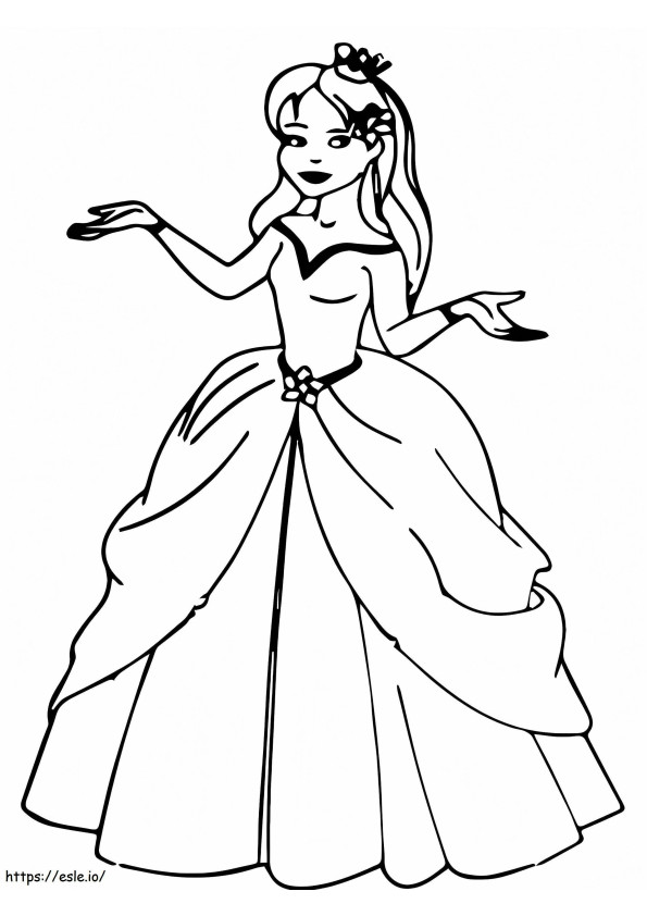 Attractive Princess And The Pea coloring page