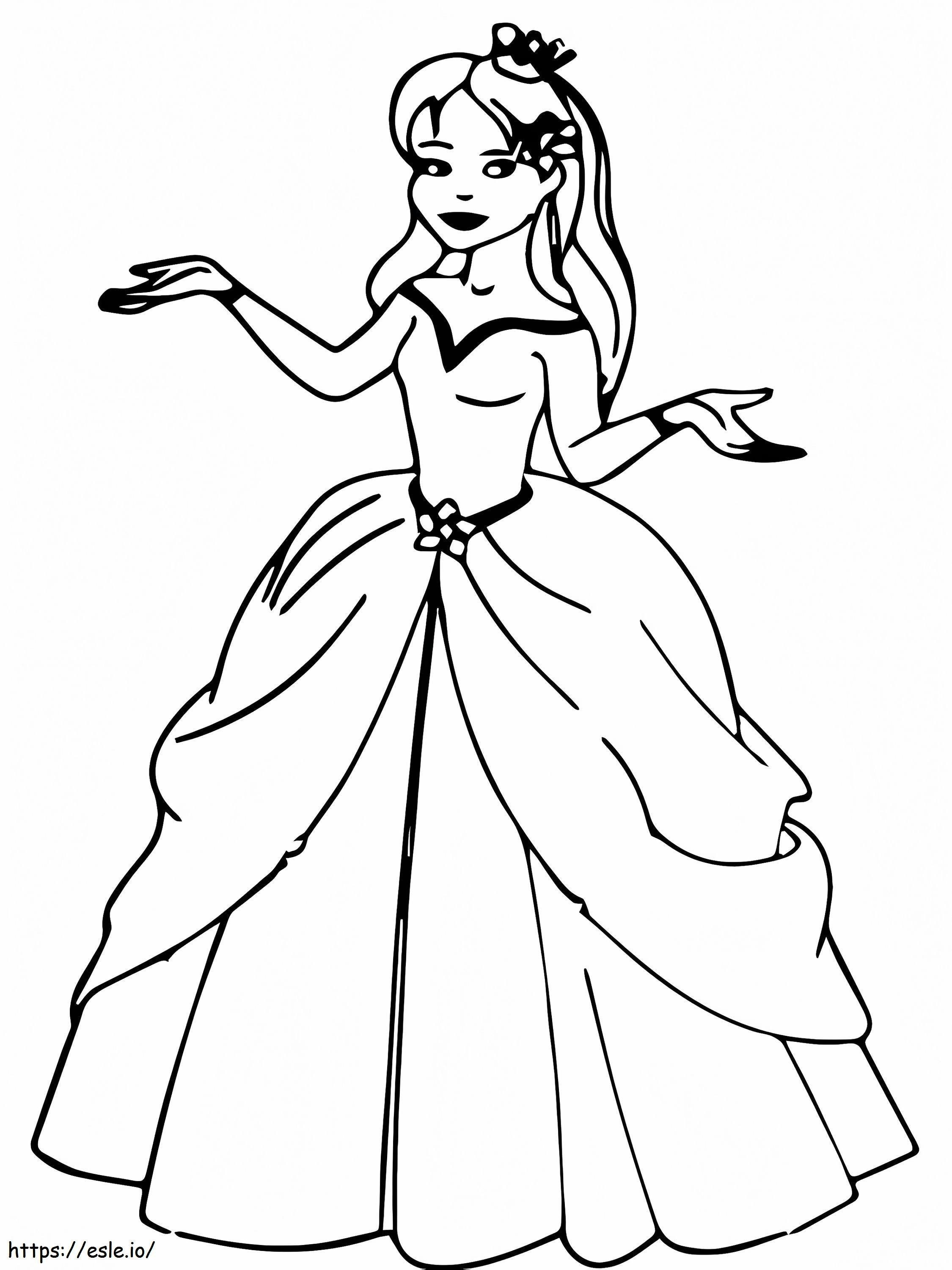 Attractive Princess And The Pea coloring page