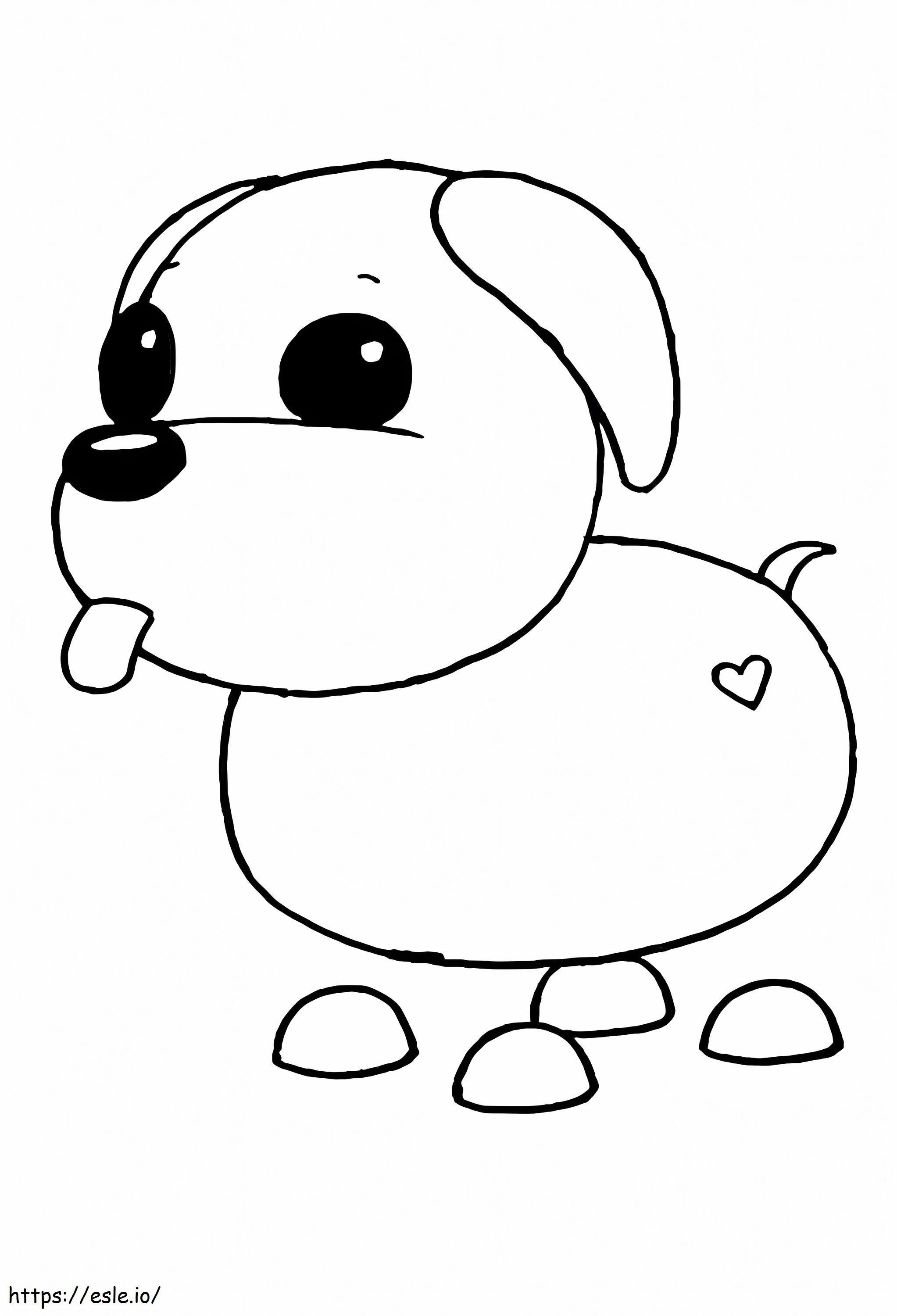 Puppy Adopt Me coloring page