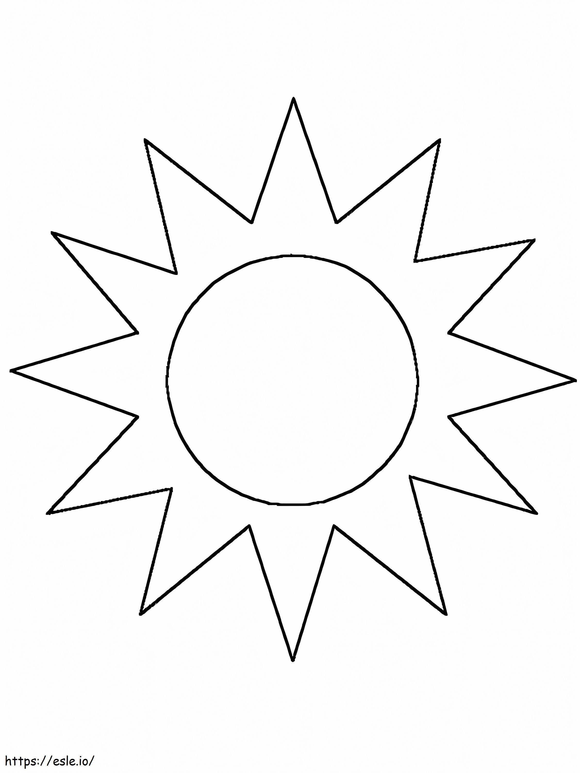 Light Sun coloring page