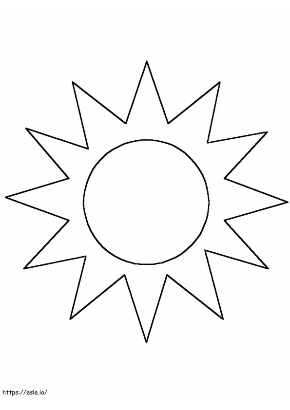 Light Sun coloring page