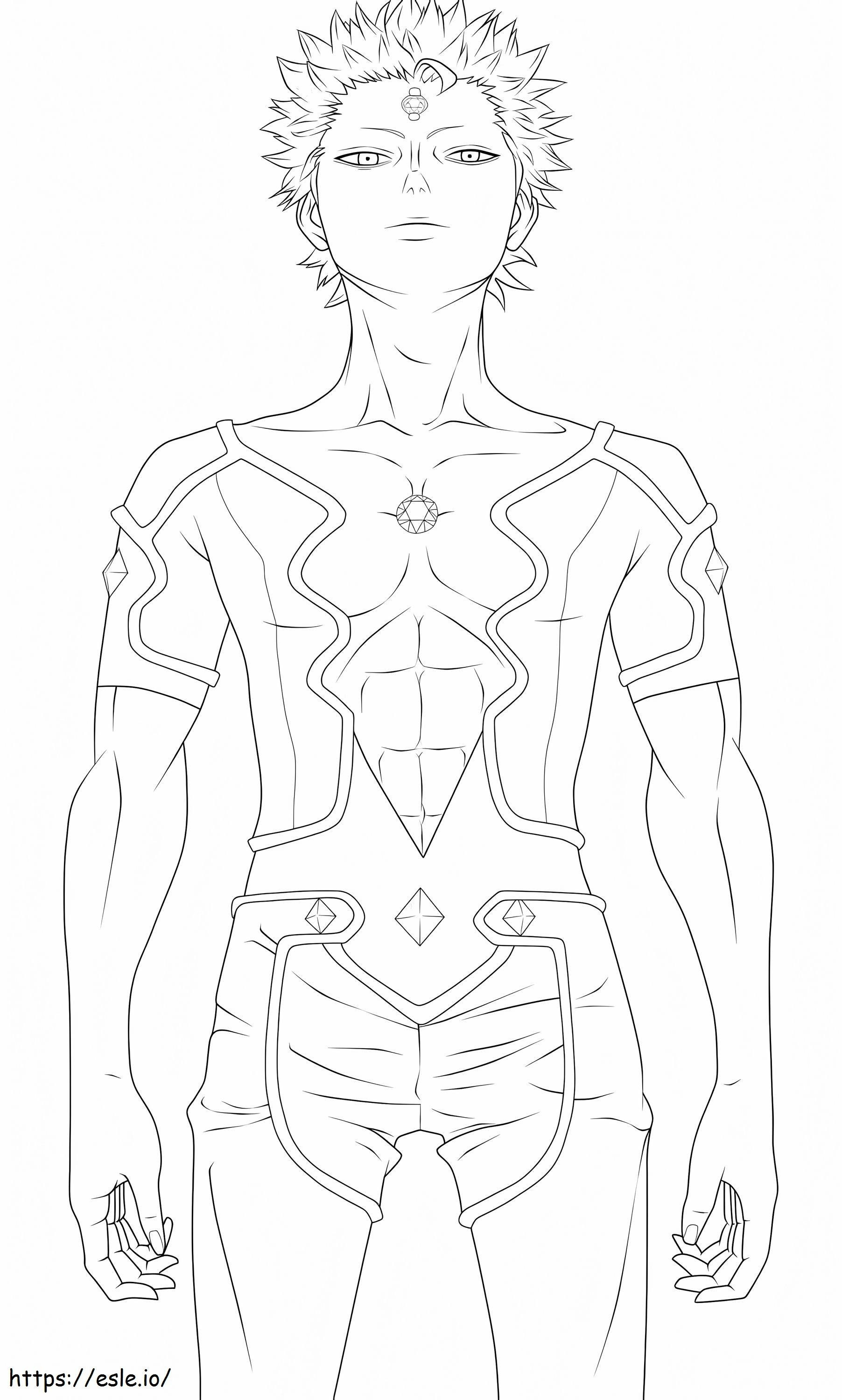 Mars From Black Clover coloring page