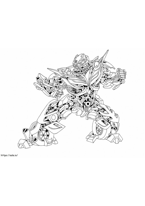 Bumblebee Fighting coloring page