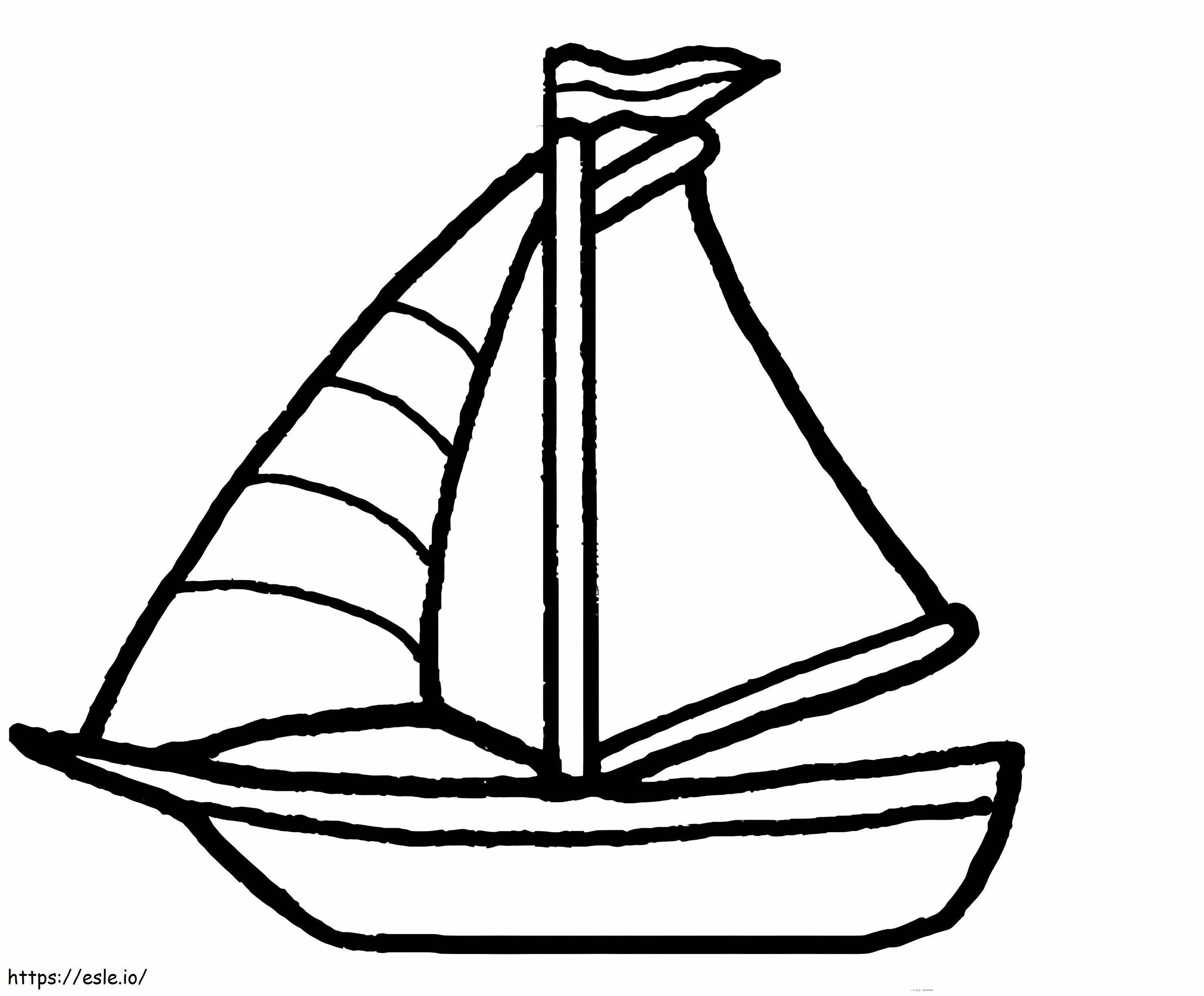 Barca a vela stampabile da colorare