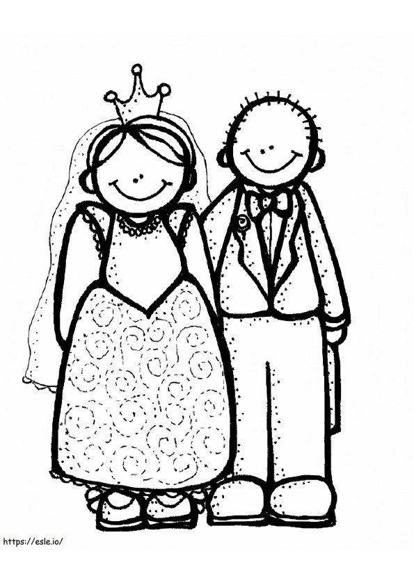 Wedding Melonheadz coloring page