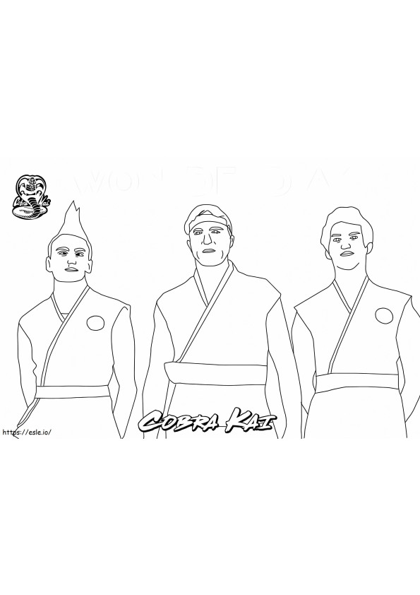 Personages uit Cobra Kai kleurplaat