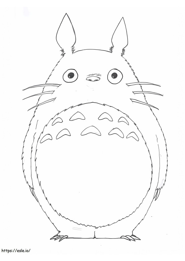 Amuzant Totoro de colorat