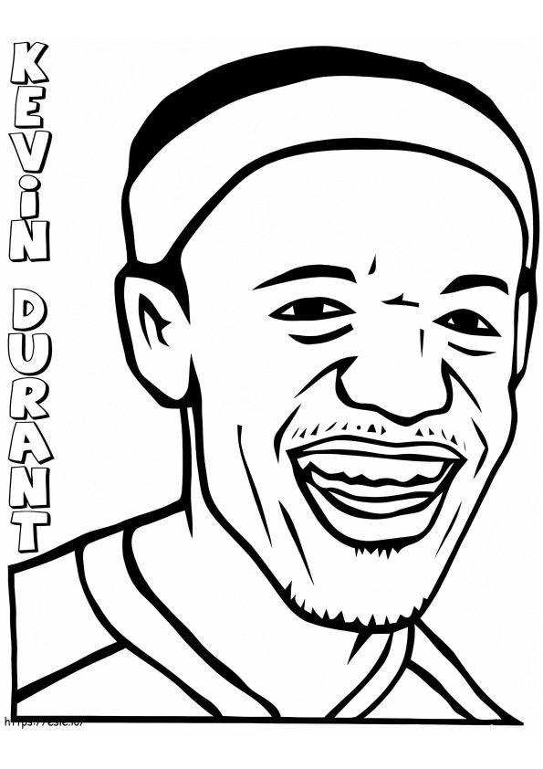 Happy Kevin Durant coloring page