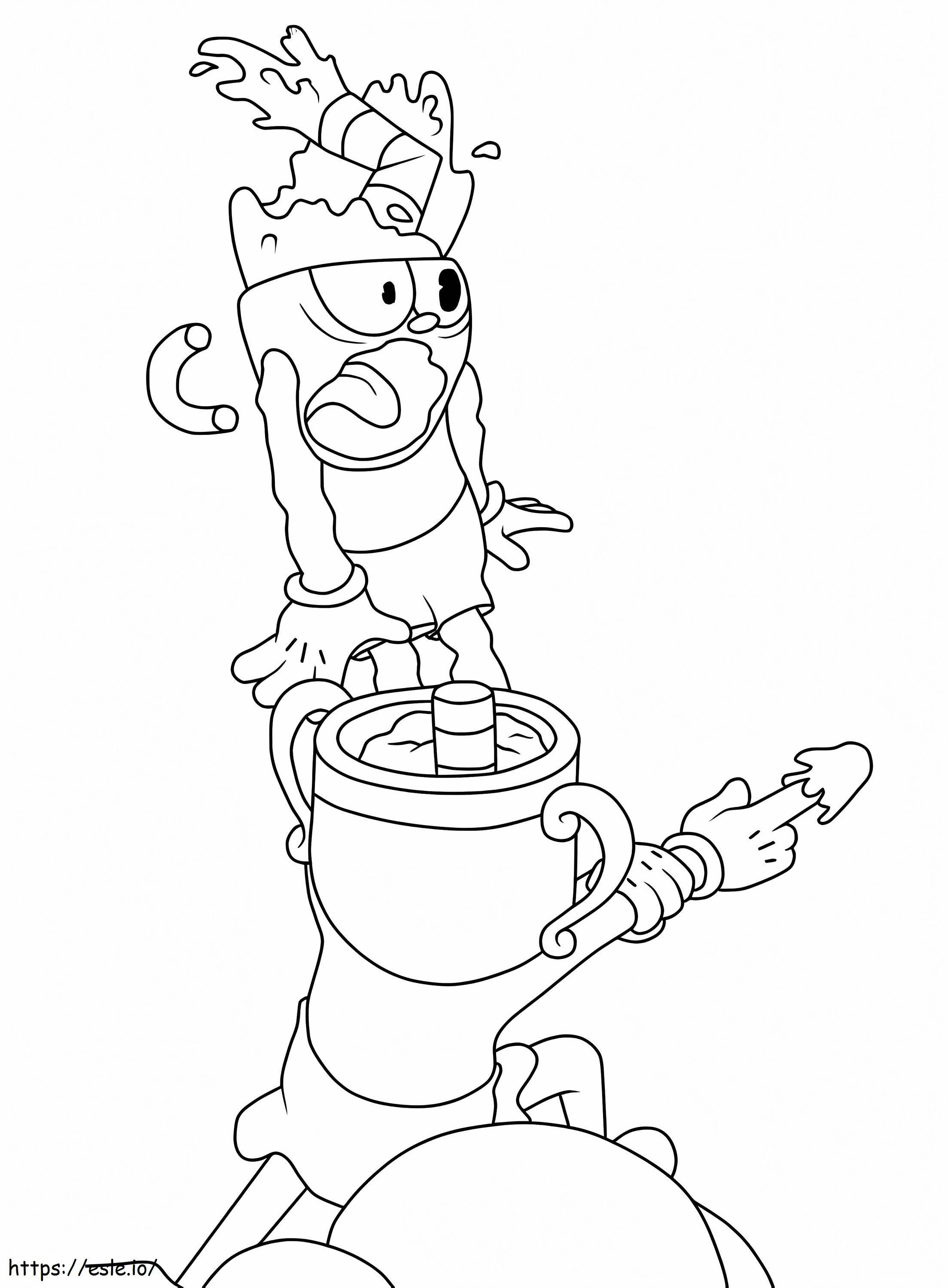 Cuphead Boss War coloring page