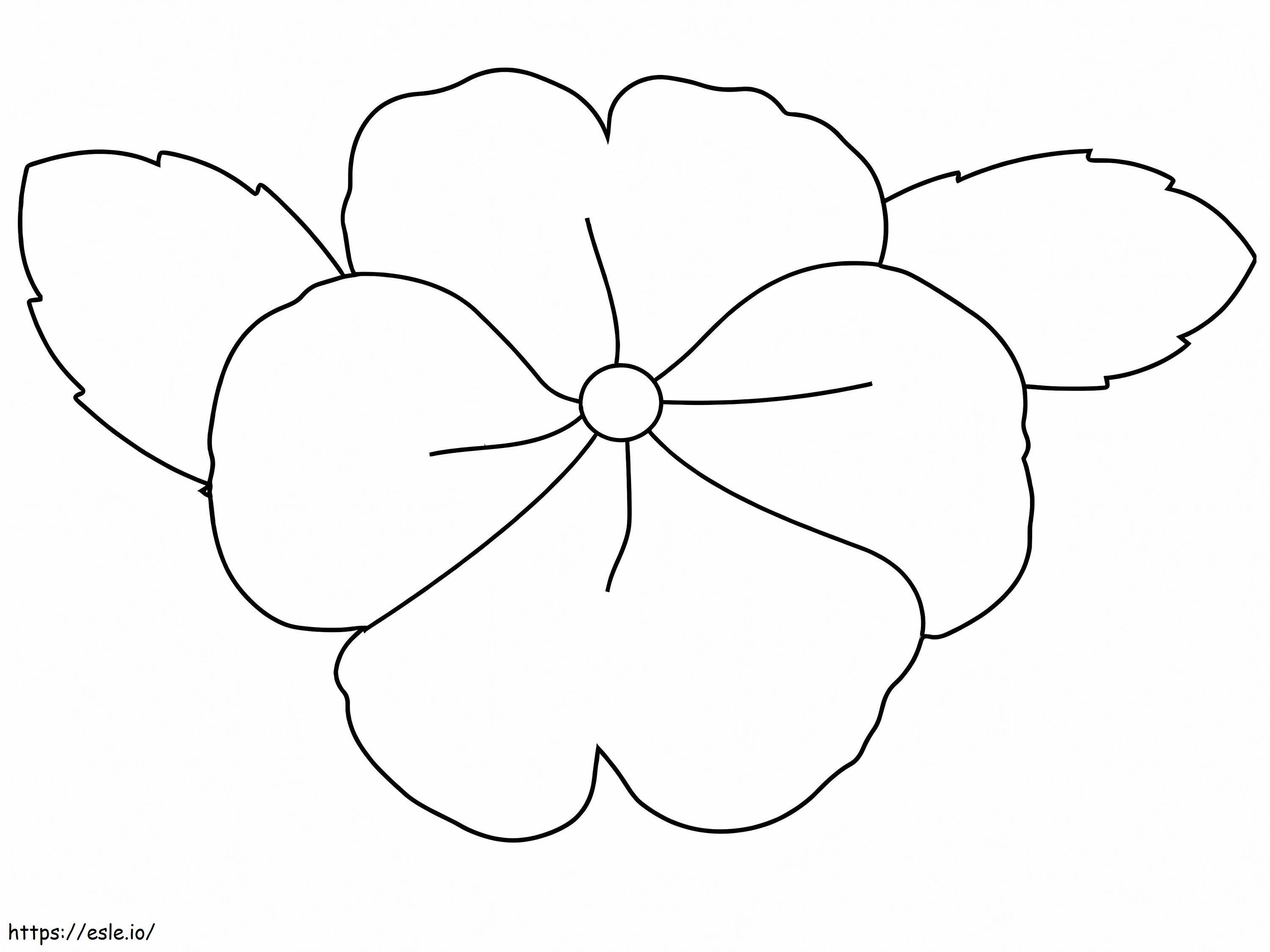 Free Pansy coloring page