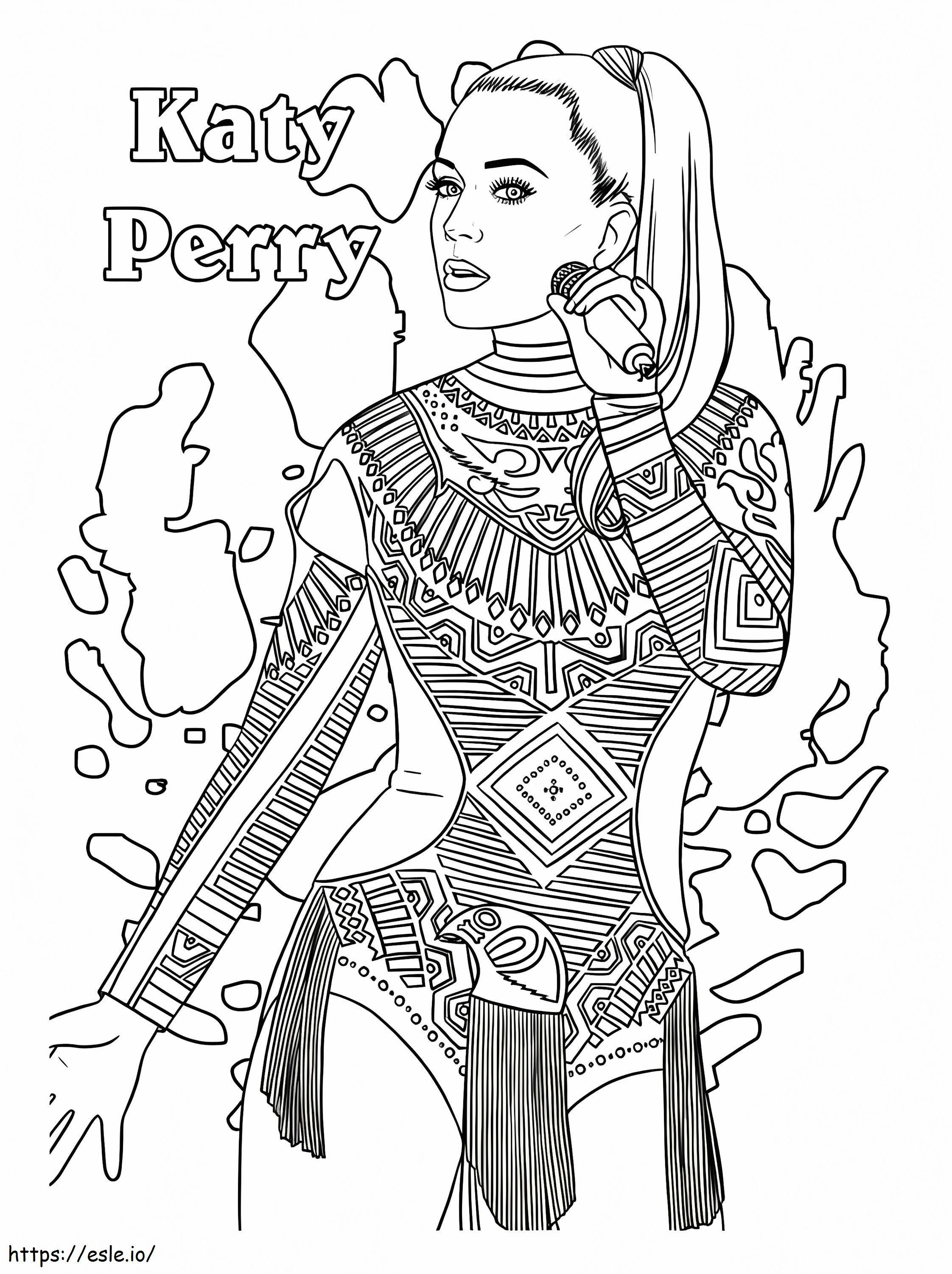 Ilmainen tulostettava Katy Perry värityskuva