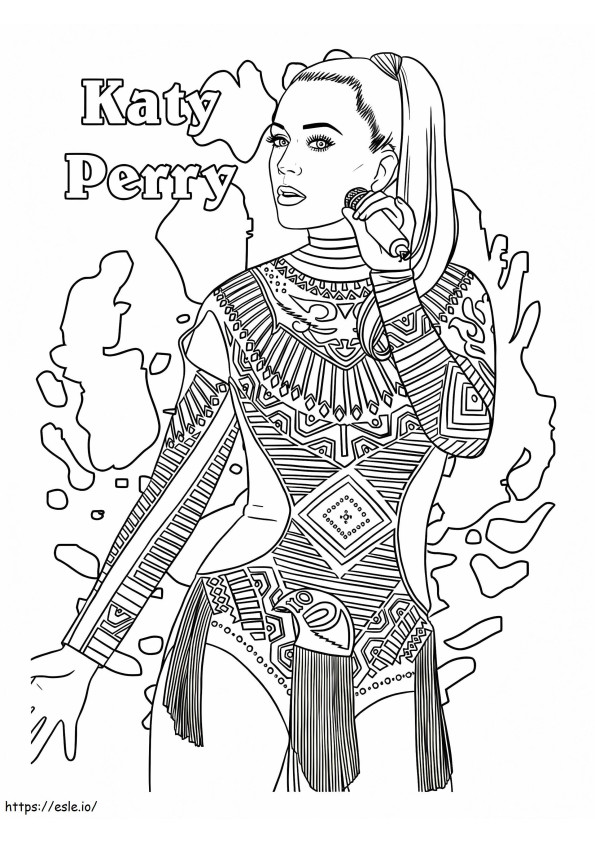 Coloriage Katy Perry gratuit imprimable à imprimer dessin