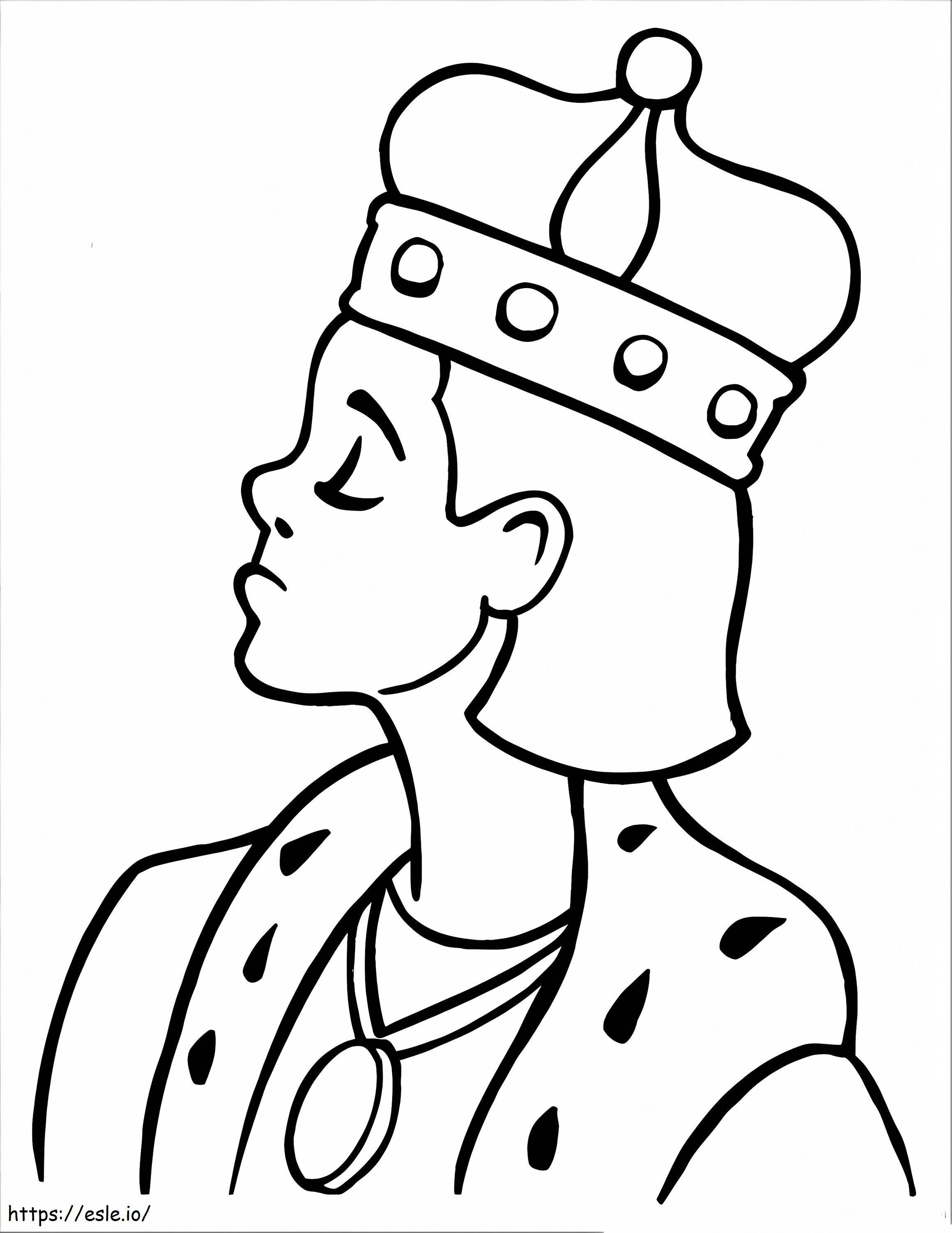 Bored King coloring page