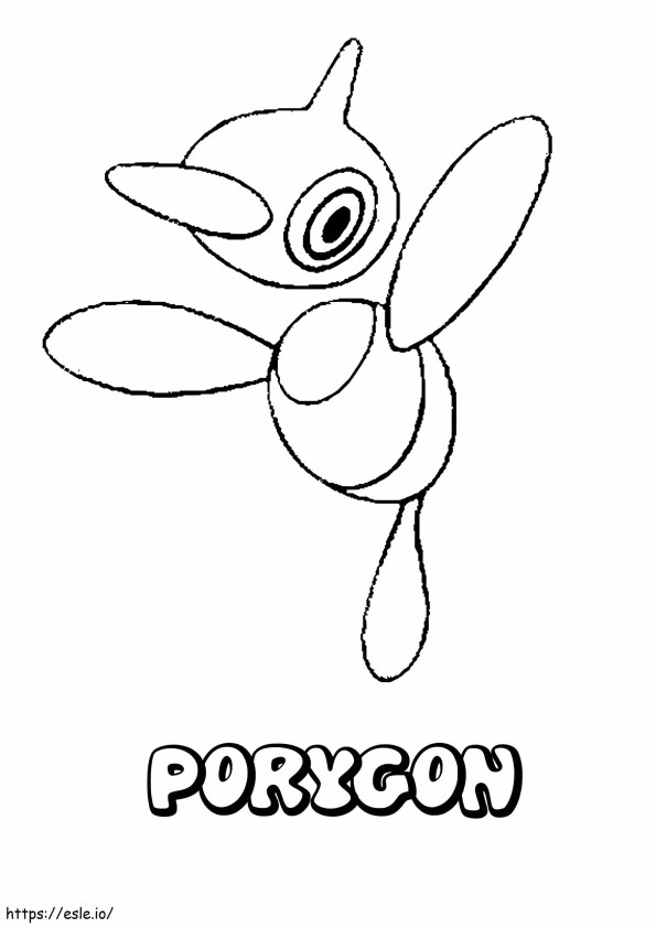 Coloriage Pokémon Porygon Z Gen 4 à imprimer dessin