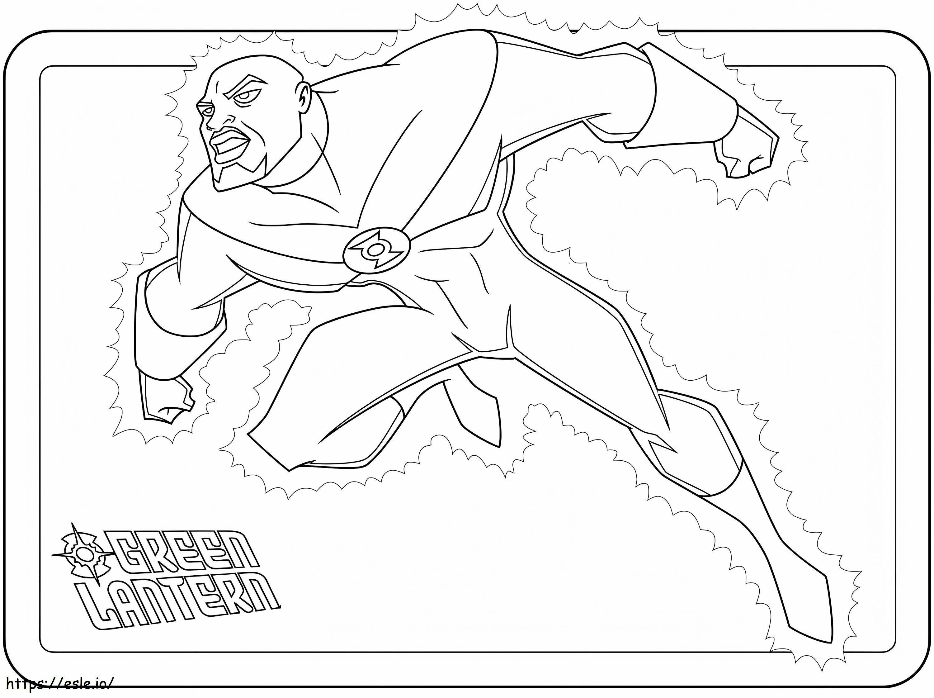 Angry Green Lantern coloring page