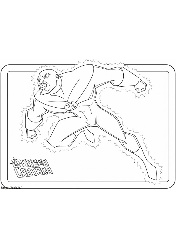 Angry Green Lantern coloring page