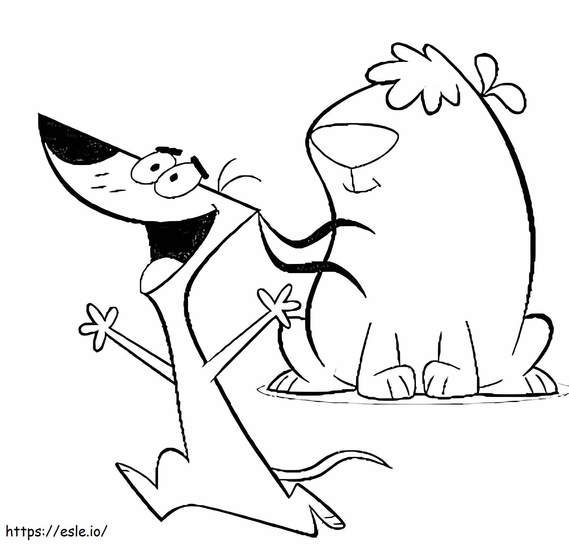Big Dog And Little Dog coloring page