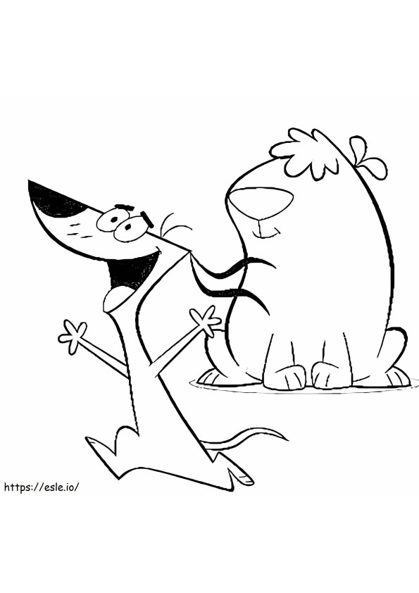 Big Dog And Little Dog coloring page
