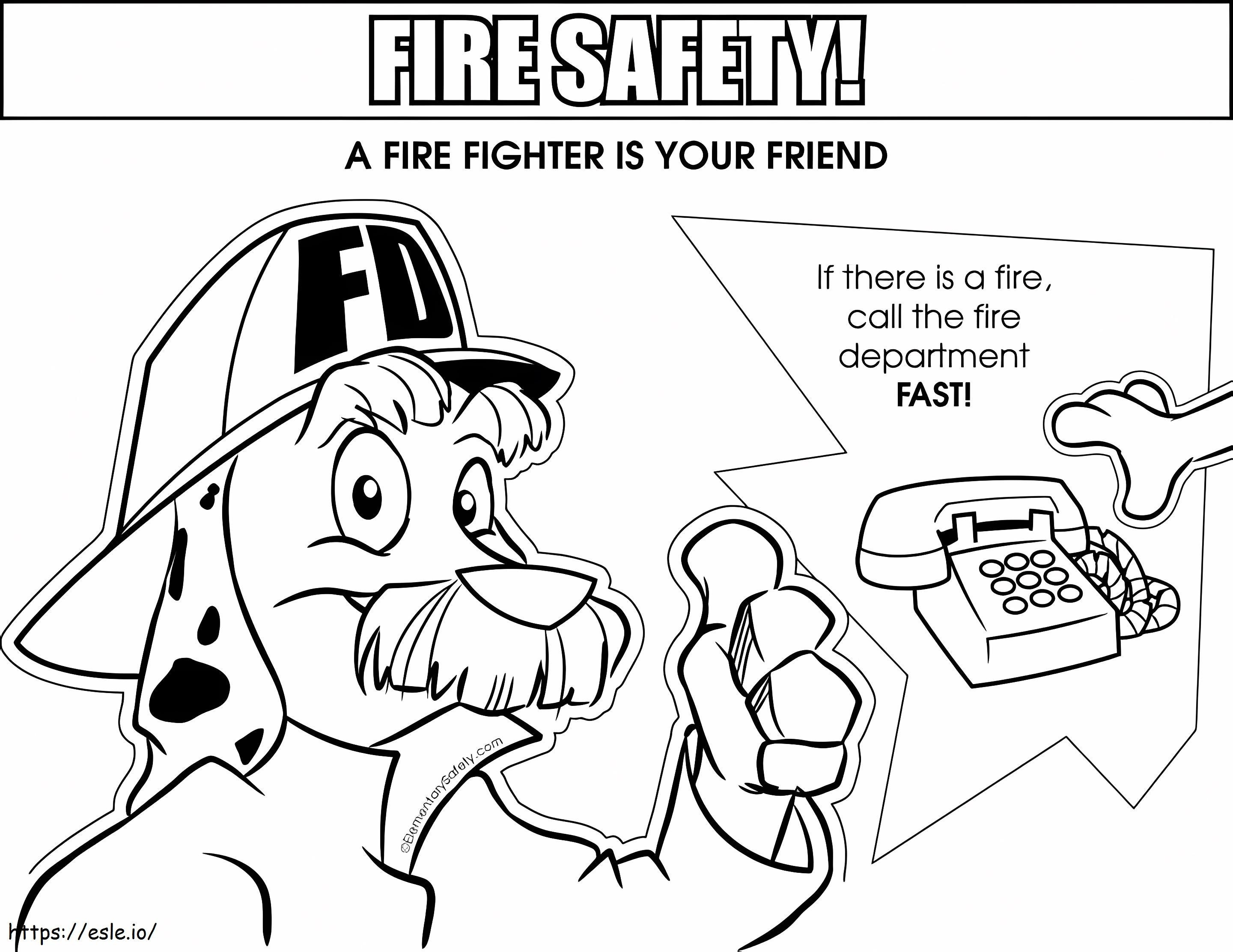 Hot Line Safety coloring page