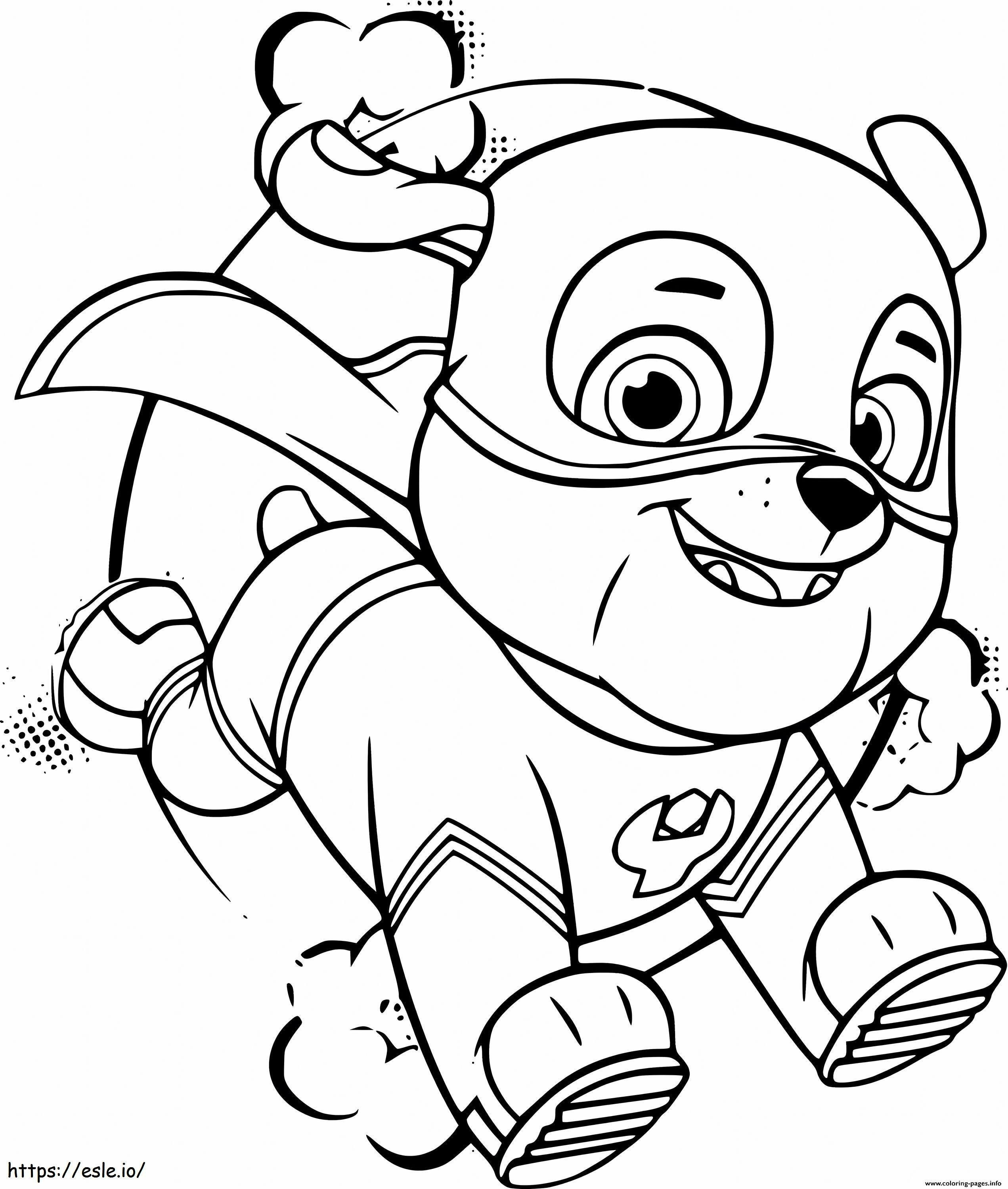 Bulldog Running Scaled coloring page