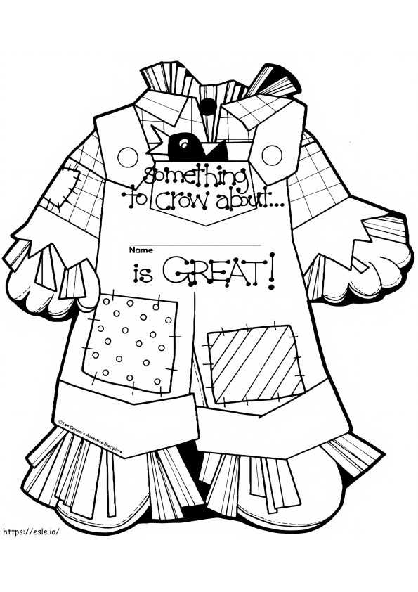 Cute Scarecrow coloring page