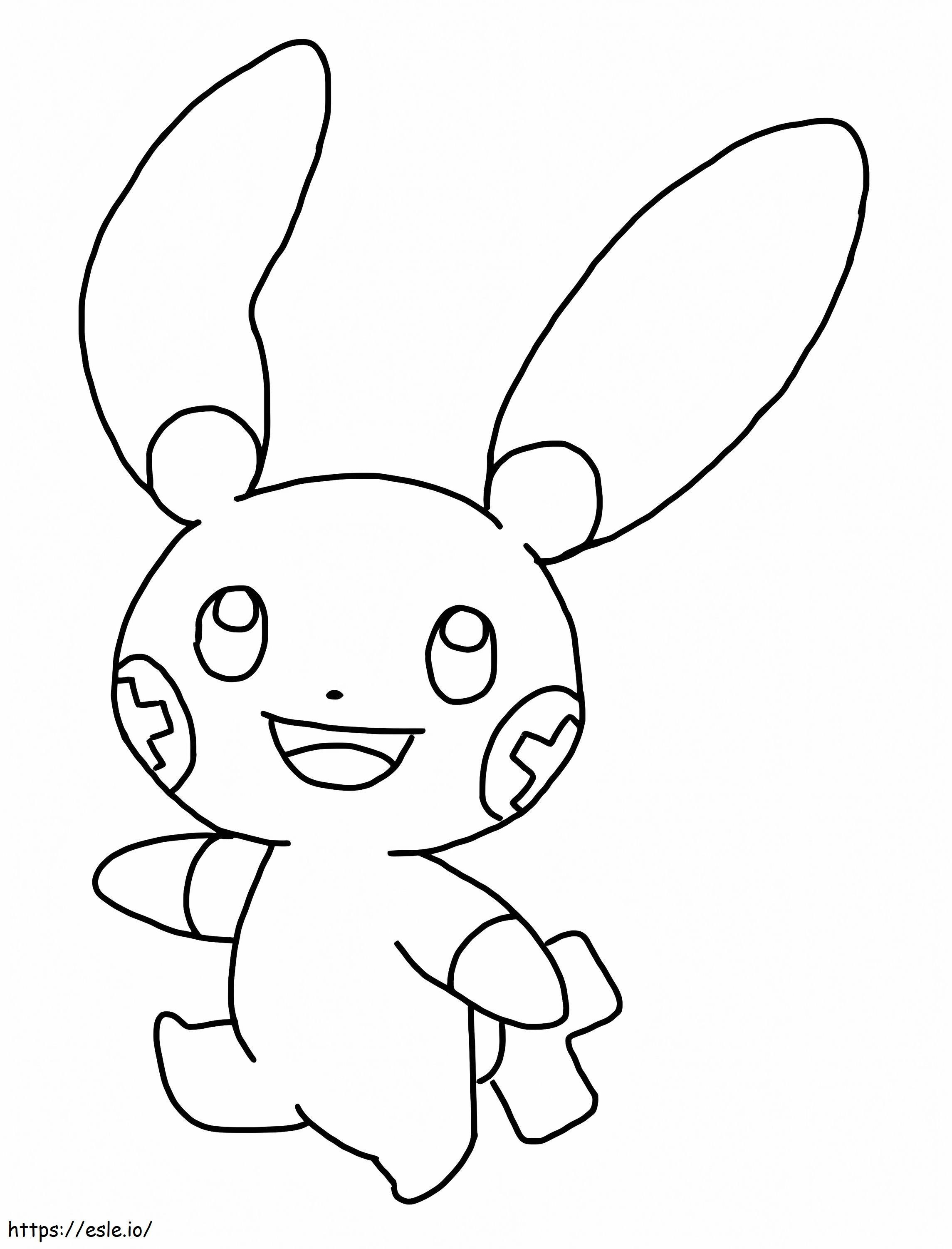 Coloriage Plusle Pokémon 4 à imprimer dessin