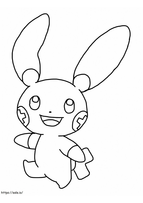 Coloriage Plusle Pokémon 4 à imprimer dessin