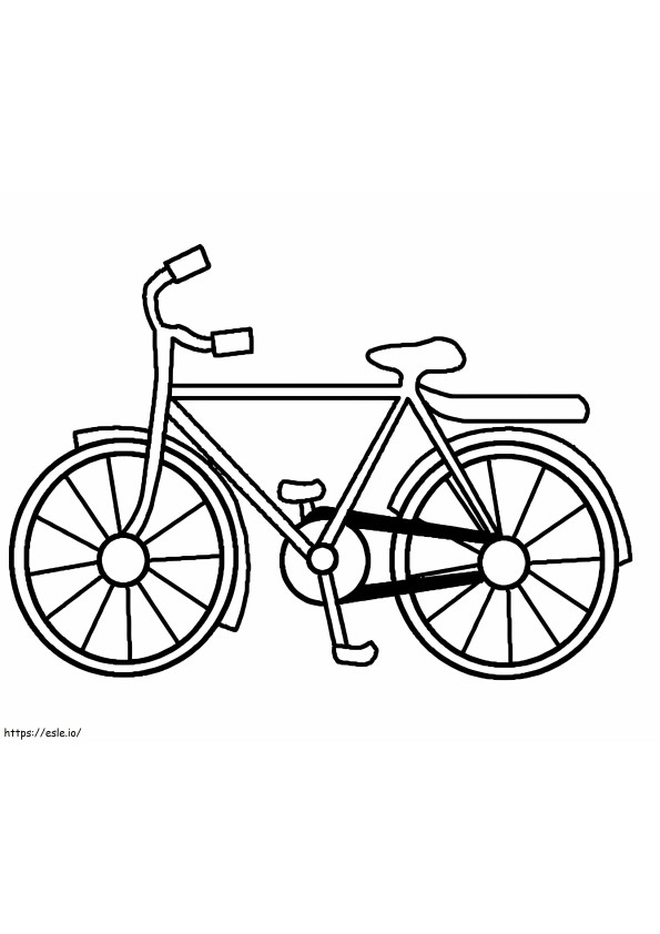 Free Bicycle Printable coloring page