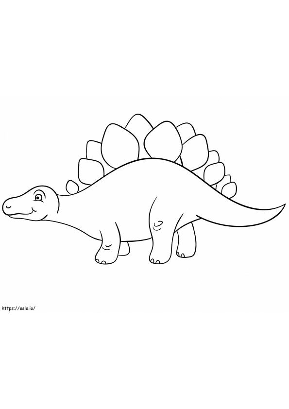feliz estegosaurio para colorear