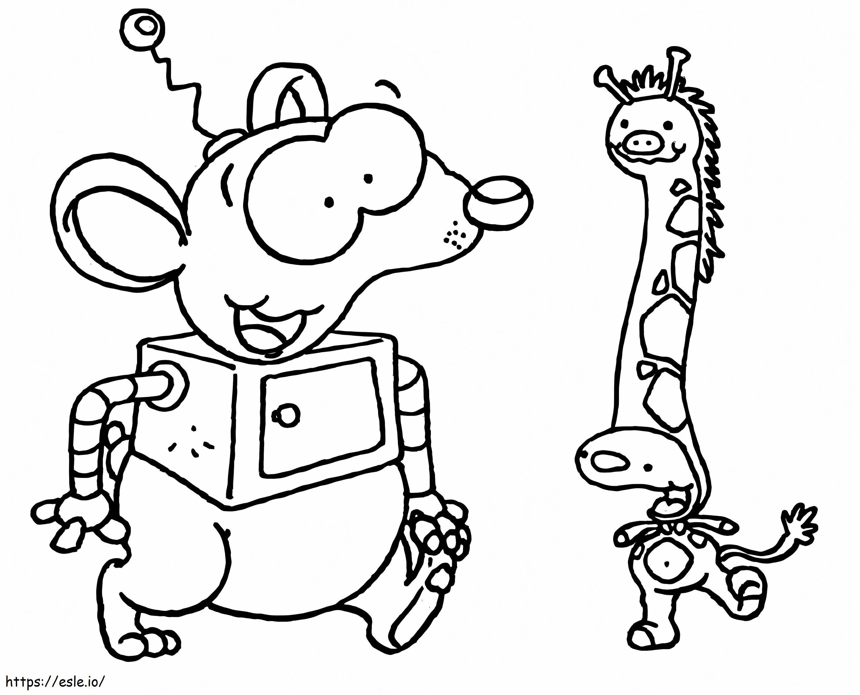 Funny Toopy And Binoo coloring page